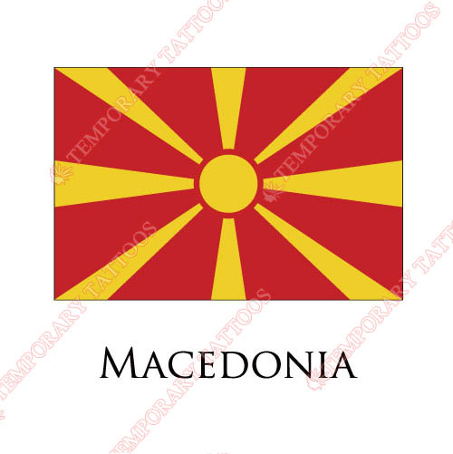 Macedonia flag Customize Temporary Tattoos Stickers NO.1919